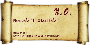 Noszál Otelló névjegykártya